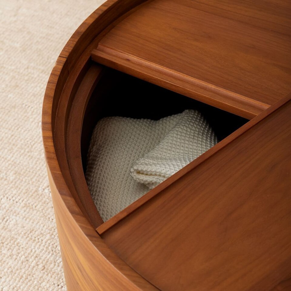 Volume Round Storage Drum Coffee Table (91 cm) West Elm UK